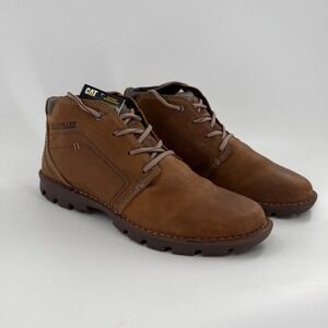 Caterpillar Transform 2.0 Mid Dark Beige Nubuck Leather Boots P722227 Mens 10